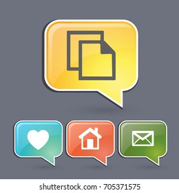 Flat Vector Copy Icon