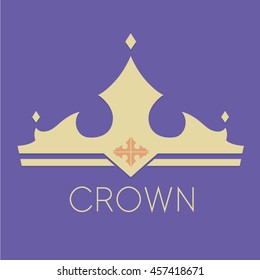 flat, vector, Crown Icon, Logo, pattern,Crown Icon Vector, crown Icon Object,purple