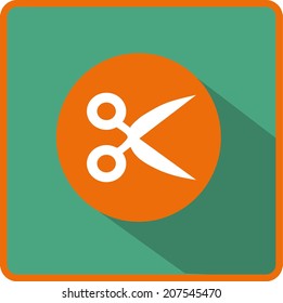 Flat Vector Cut Icon