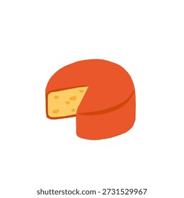 Conjunto de productos lácteos y quesos de Vector plano aislado sobre fondo blanco. Leche, mantequilla, huevos, nata, yogur, requesón, parmesano, cheddar, queso azul, cubitos de queso, colección de productos lácteos