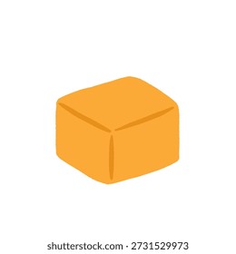 Conjunto de productos lácteos y quesos de Vector plano aislado sobre fondo blanco. Leche, mantequilla, huevos, nata, yogur, requesón, parmesano, cheddar, queso azul, cubitos de queso, colección de productos lácteos