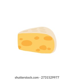 Conjunto de productos lácteos y quesos de Vector plano aislado sobre fondo blanco. Leche, mantequilla, huevos, nata, yogur, requesón, parmesano, cheddar, queso azul, cubitos de queso, colección de productos lácteos