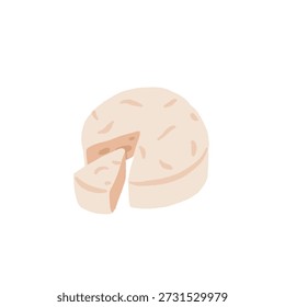 Conjunto de productos lácteos y quesos de Vector plano aislado sobre fondo blanco. Leche, mantequilla, huevos, nata, yogur, requesón, parmesano, cheddar, queso azul, cubitos de queso, colección de productos lácteos