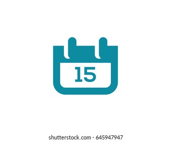Flat vector date calendar icon