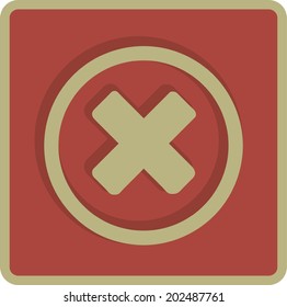 Flat Vector Delete Icon