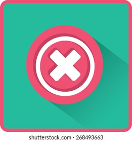 Flat Vector Delete Icon