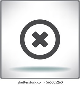 Flat Vector Delete Icon