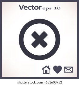 Flat Vector Delete Icon