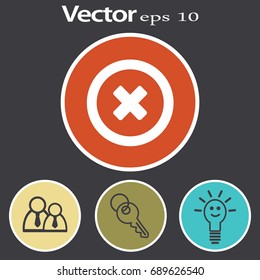 Flat Vector Delete Icon