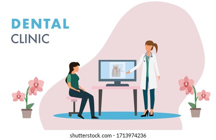 Símbolo de icono de cita dental vector plano de la colección dentista moderna para el concepto móvil y el diseño de aplicaciones web.