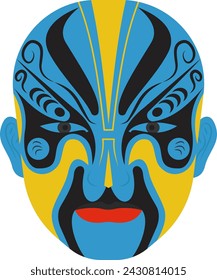 A flat vector design of africal tribal mask face mask 