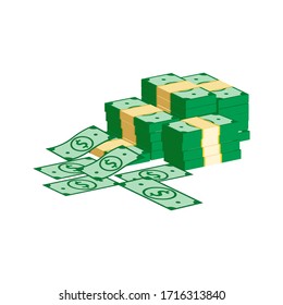 Flat vector design, Banknotes illustration, Banknote icons, Banknote icon design, Banknotes flat design, Stack banknotes illustration