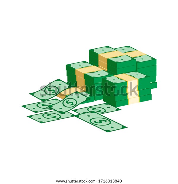 Flat Vector Design Banknotes Illustration Banknote Stock Vector ...