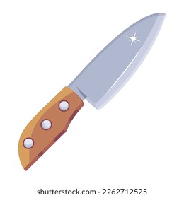 A flat vector design of butcher knife 