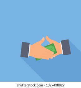 Flat vector design of contract icon.