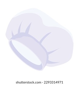 A flat vector design of cook hat 