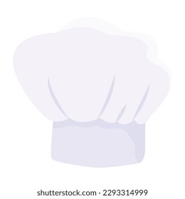 A flat vector design of cook hat 