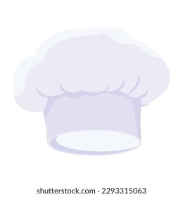 A flat vector design of cook hat 