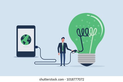 flat vector design  for creative fill up and brain power concept with businessman character knowledge  fill up concept