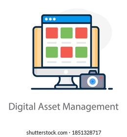 A Flat Vector Design Of Digital Asset Management Icon