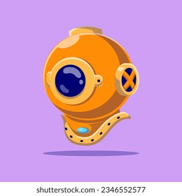 flat vector design diver head