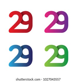 Flat Vector Design Element. Figure 29. Combined numbers 2 and 9