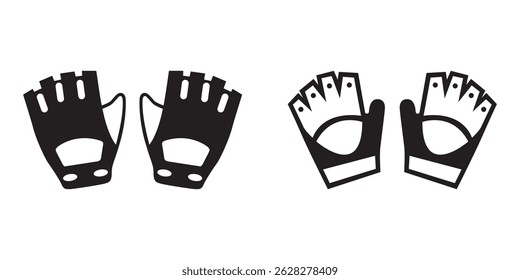 Flat vector design of fitness gloves silhouette