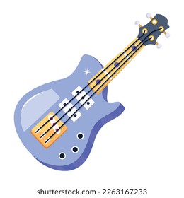 A flat vector design of guitar  