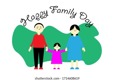 flat vector design happy family day, international family day