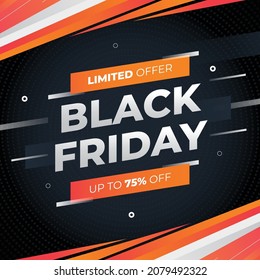 flat vector design illustration black friday concept