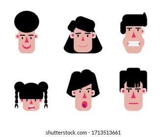 Flache Vektorillustration Design Illustration, das Aussehen einer Frau und eines Mannes im Cartoon-Stil