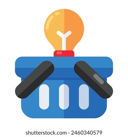 A flat vector design of innovative shopping