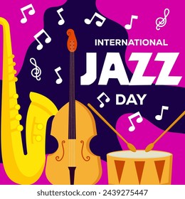 Ilustración del día internacional del jazz