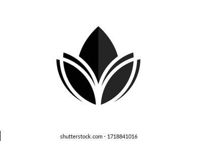  flat vector design of a leaf logo