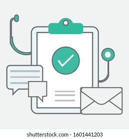 Flat vector design of medical instrument line art vector illustration
