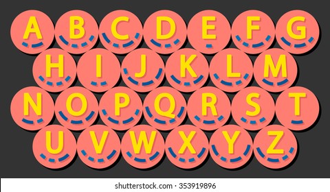 Flat vector design. Morse code, alphabet.