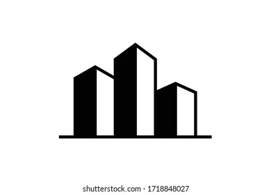  flat vector design of real estate logo