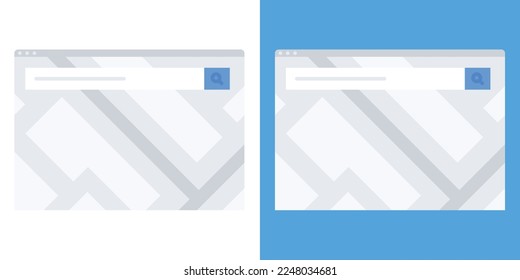 Flat vector design of search engine on web browser screen with a target and local pin location icon,  Finding information online concept, vector illustration of map, service, search, interface, window
