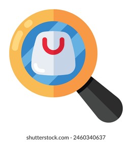A flat vector design of search shopping