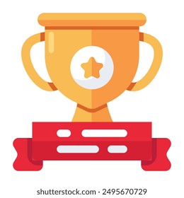Flat Vector design of trophy