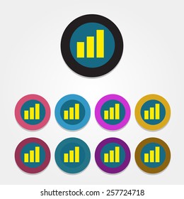 Flat vector diagram icons