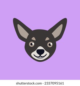 flat vector dog animal chihuahua