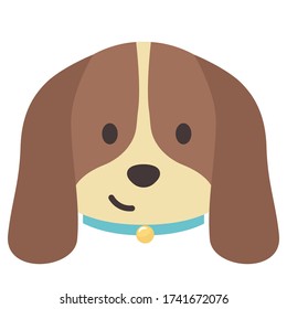 Flat Vector Dog Emoji. Eps10