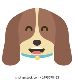 Emoji de perro vector plano. ilustrador vectorial EPS10