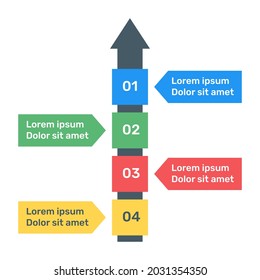 Flat vector download of arrow labels chart