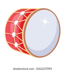 A flat vector of drum 