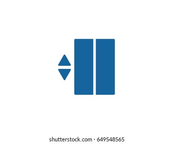 Flat vector elevator symbol icon