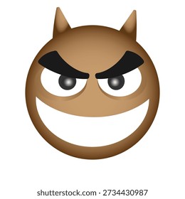 flat vector emoji of cute, angry, annoyed feelings