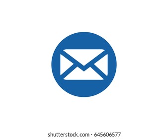 Flat vector envelope message icon