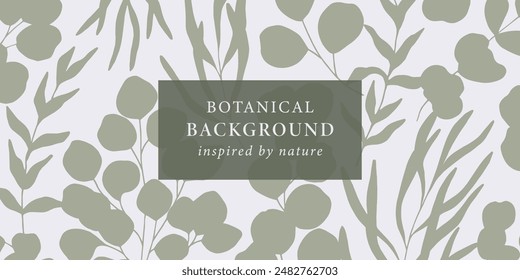 Flat vector eucalyptus branches background